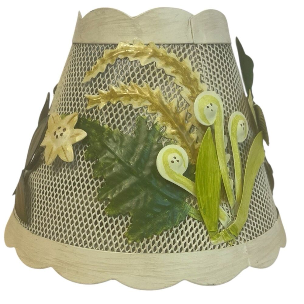 Candle Shade Topper Yankee Candle 6in Metal Mesh Botanical Decor Retired Rare 🍃